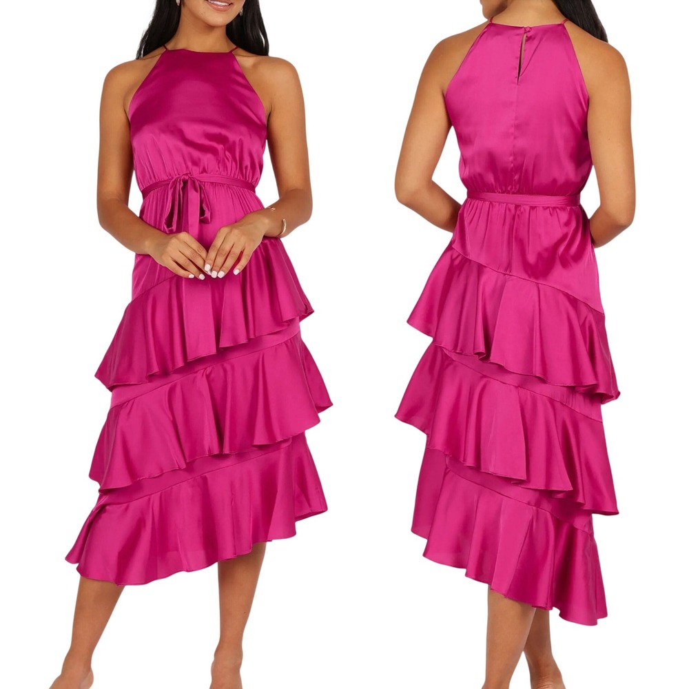 Petal & Pup Seychelle Asymmetric Tiered‎ Dress in Orchid NEW